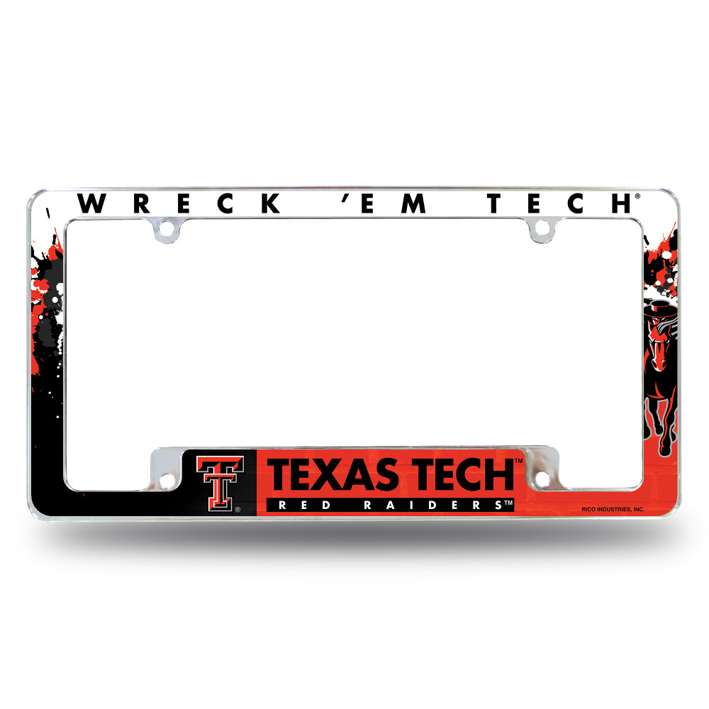 Texas Tech Red Raiders Chrome License Plate Frame | Rico Industries | AFC260801B