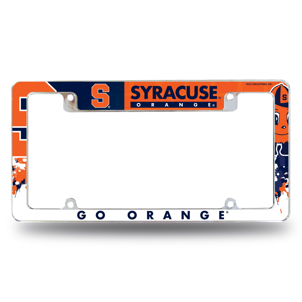 Syracuse Orange Primary Chrome License Plate Frame | Rico Industries | AFC270102T