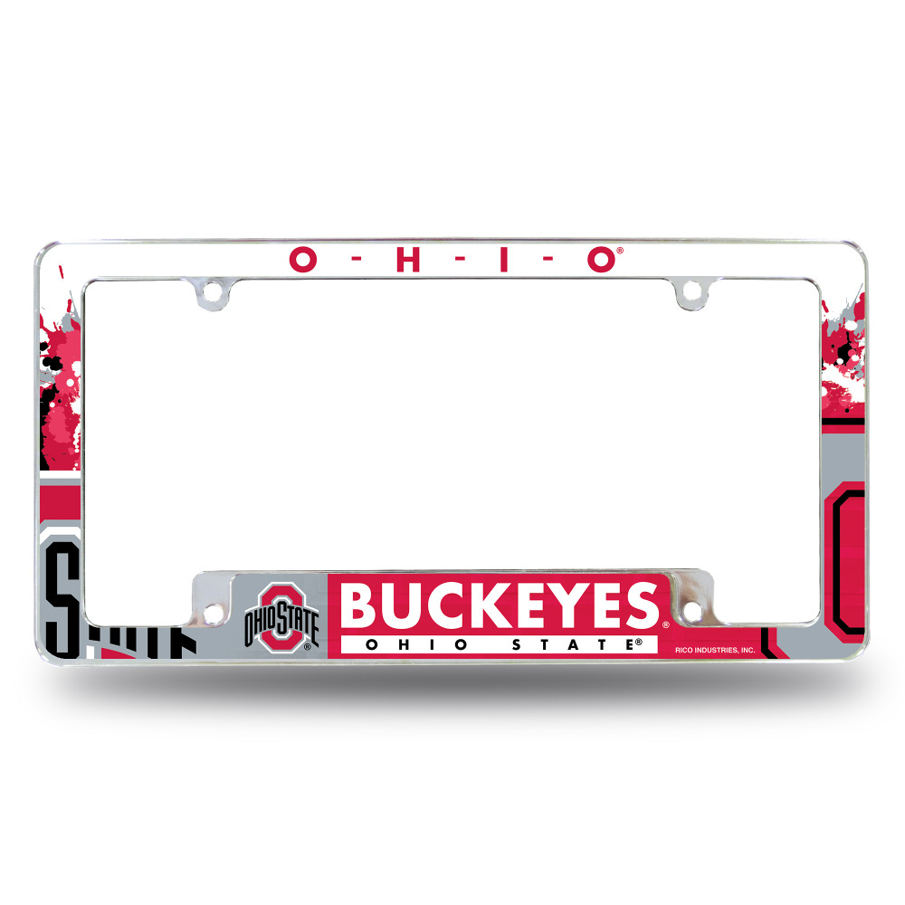 Ohio State Buckeyes Primary Chrome License Plate Frame | Rico Industries | AFC300101B