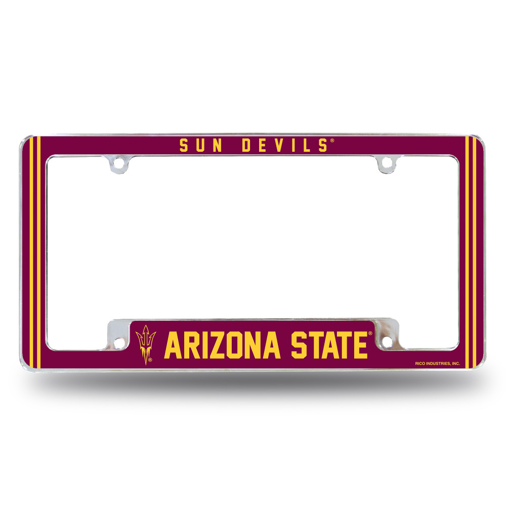 Arizona State Sun Devils Classic Chrome License Plate Frame | Rico Industries | AFC460210B