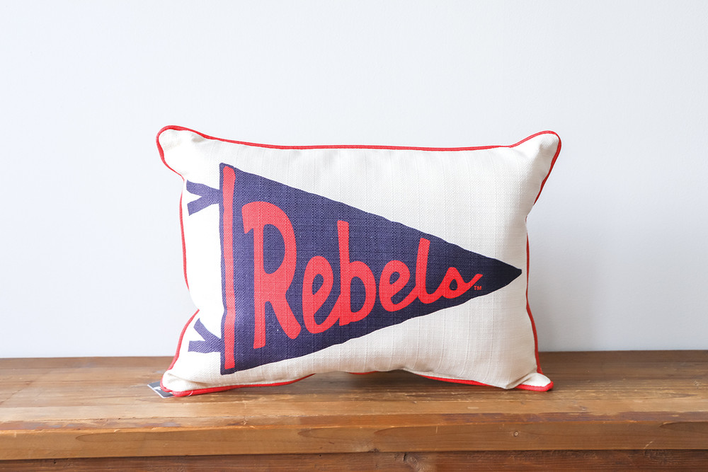 Mississippi Rebels Pennant Throw Pillow | Little Birdie | UM0139P