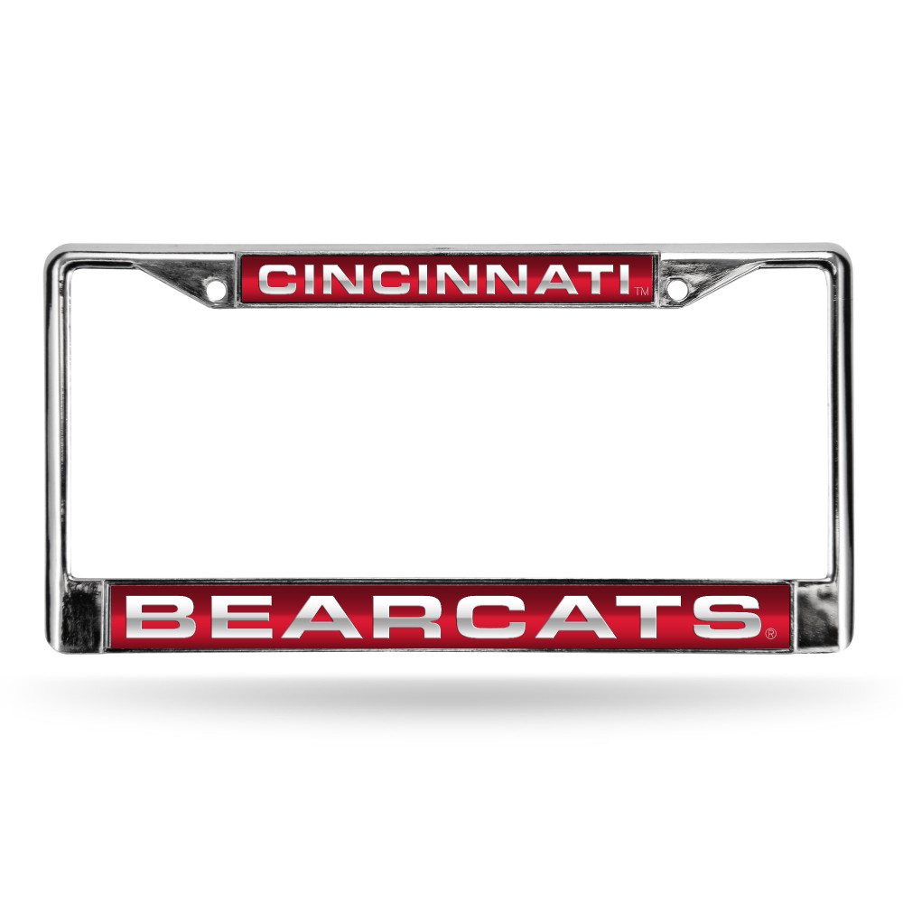 Cincinnati Bearcats Red Laser Cut Chrome Frame | Rico Industries | FCL300401