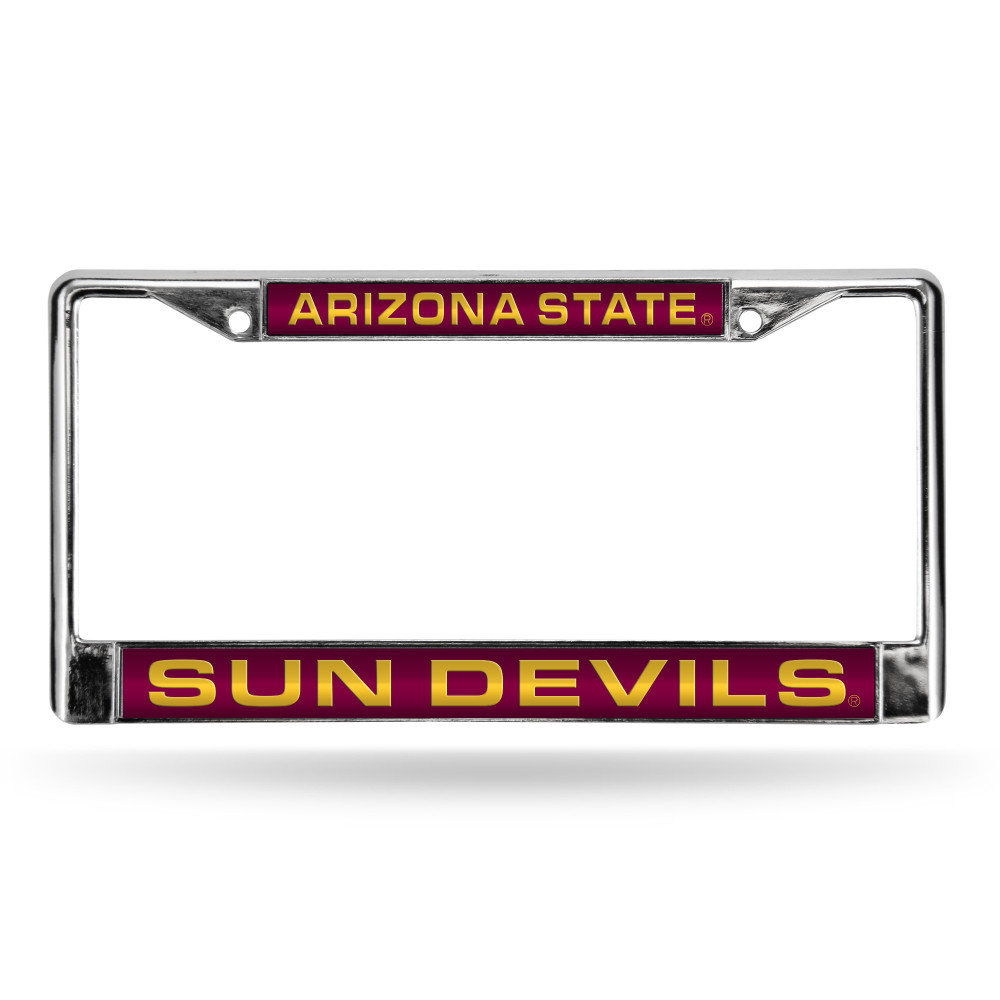 Arizona State Sun Devils Red Laser Cut Chrome Frame | Rico Industries | FCL460201