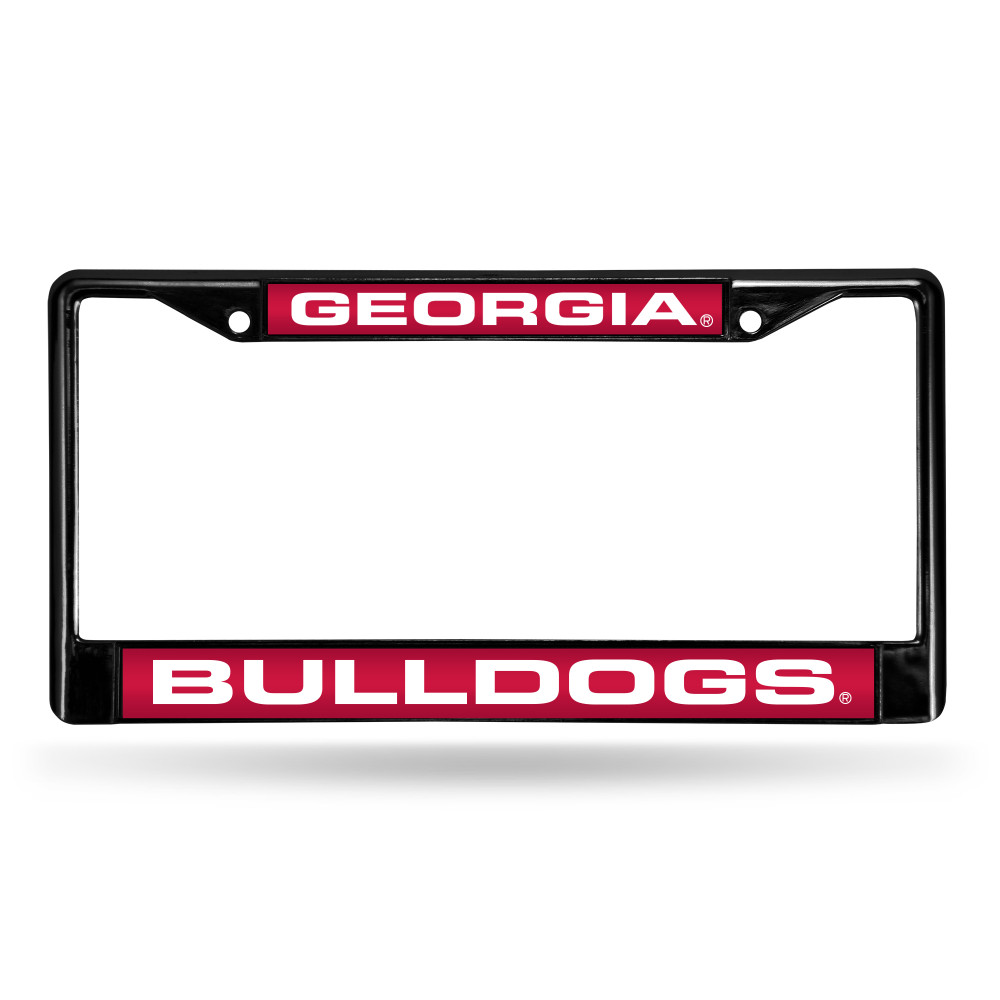 Georgia Bulldogs Black Laser Cut Chrome Frame | Rico Industries | FCLB110102