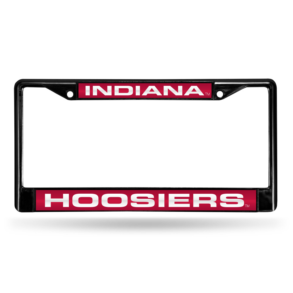 Indiana Hoosiers Black Laser Cut Chrome Frame | Rico Industries | FCLB200101