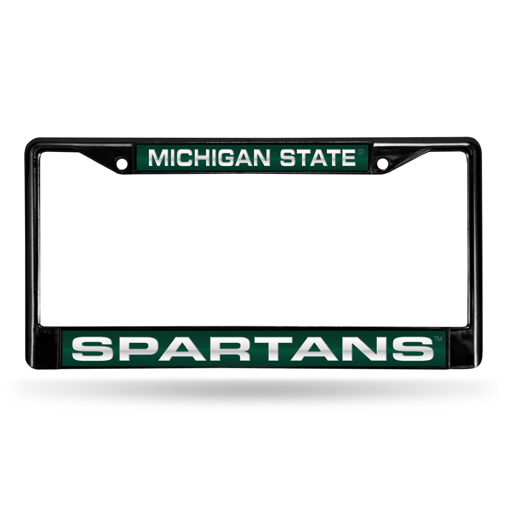Michigan State Spartans Black Laser Cut Chrome Frame | Rico Industries | FCLB220102