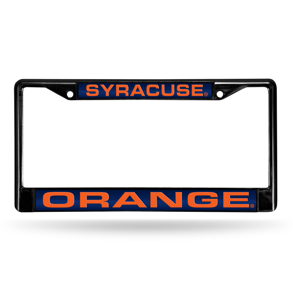 Syracuse Orange Black Laser Cut Chrome Frame | Rico Industries | FCLB270102