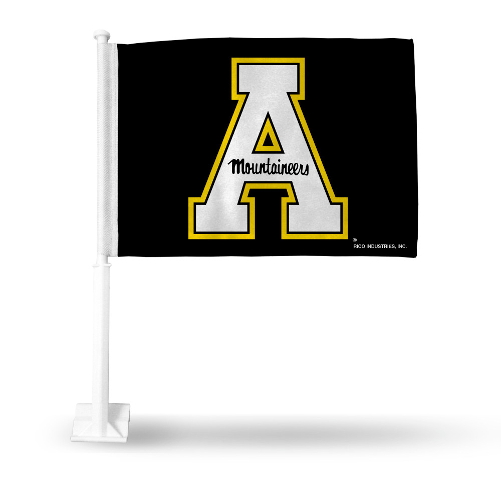 Appalachian State Mountaineers Black Double Sided Car Flag | Rico Industries | FG130504