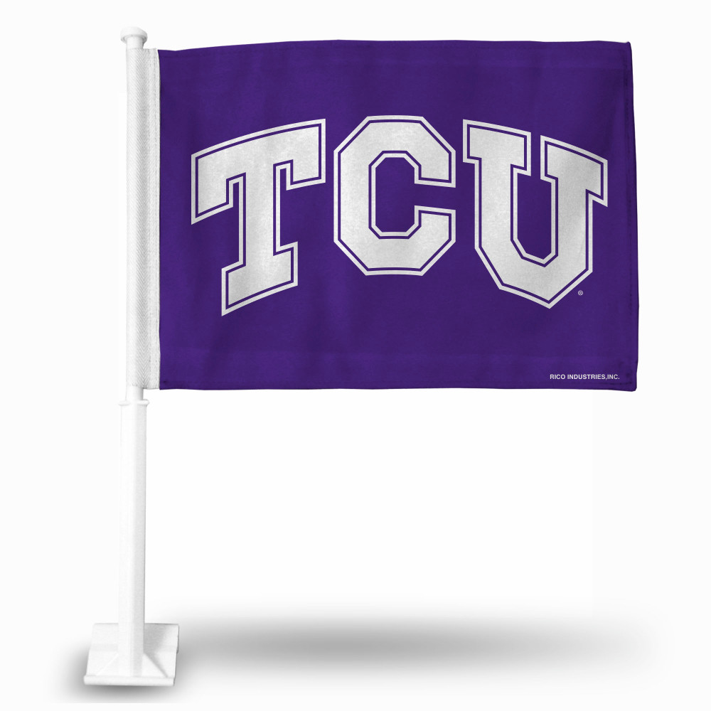 TCU Horned Frogs Standard Double Sided Car Flag | Rico Industries | FG260505