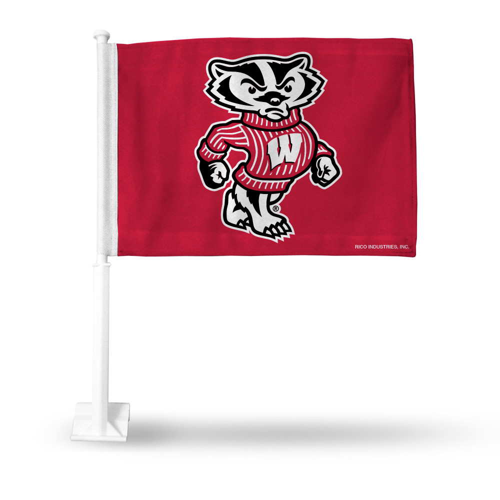 Wisconsin Badgers Standard Double Sided Car Flag | Rico Industries | FG450103