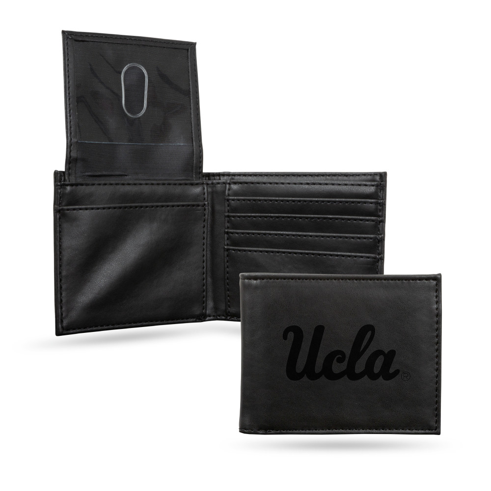 UCLA Bruins Black Laser Engraved Bill-fold Wallet  | Rico Industries | LEBIL290201BK