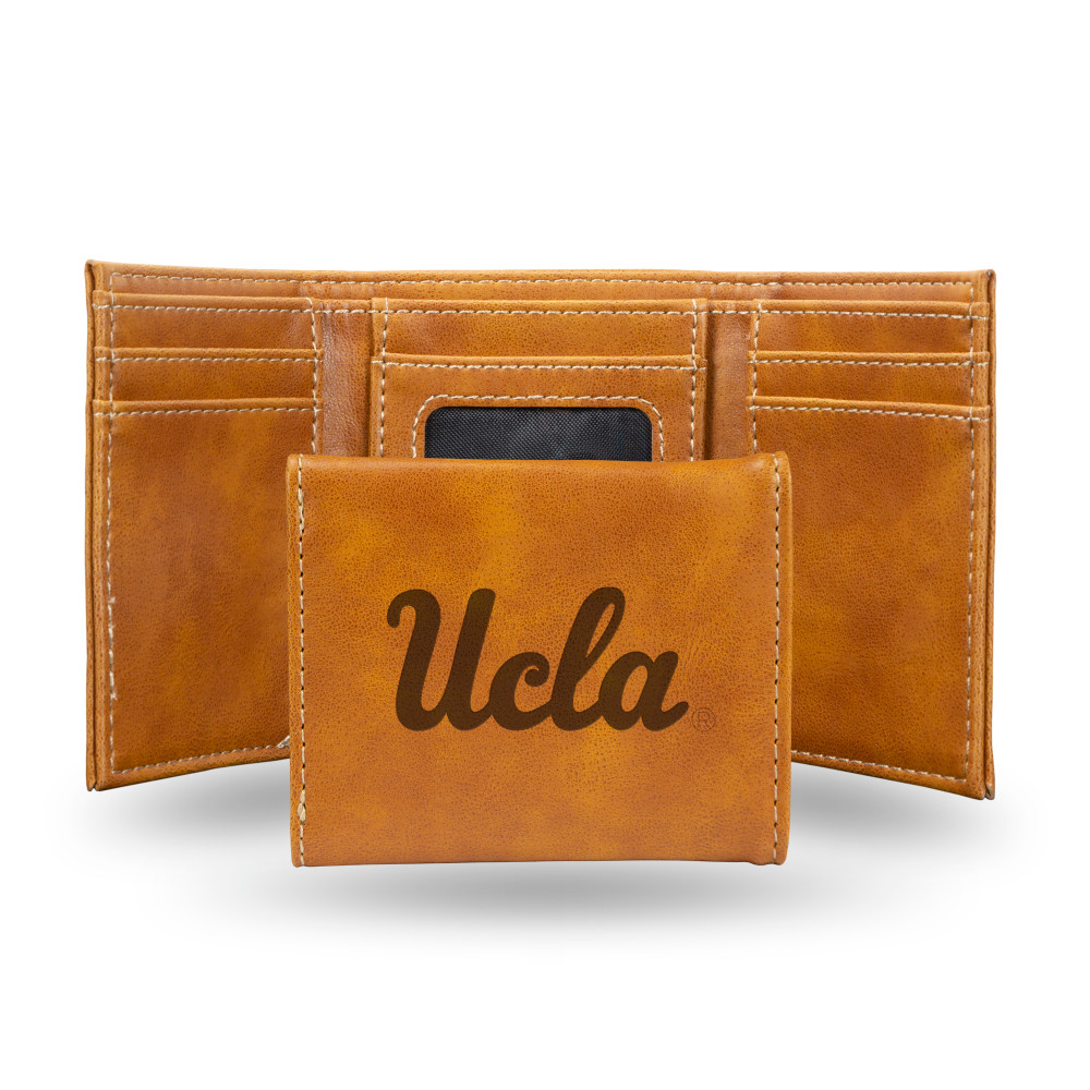 UCLA Bruins Brown Laser Engraved Tri-Fold Wallet | Rico Industries | LETRI290201BR