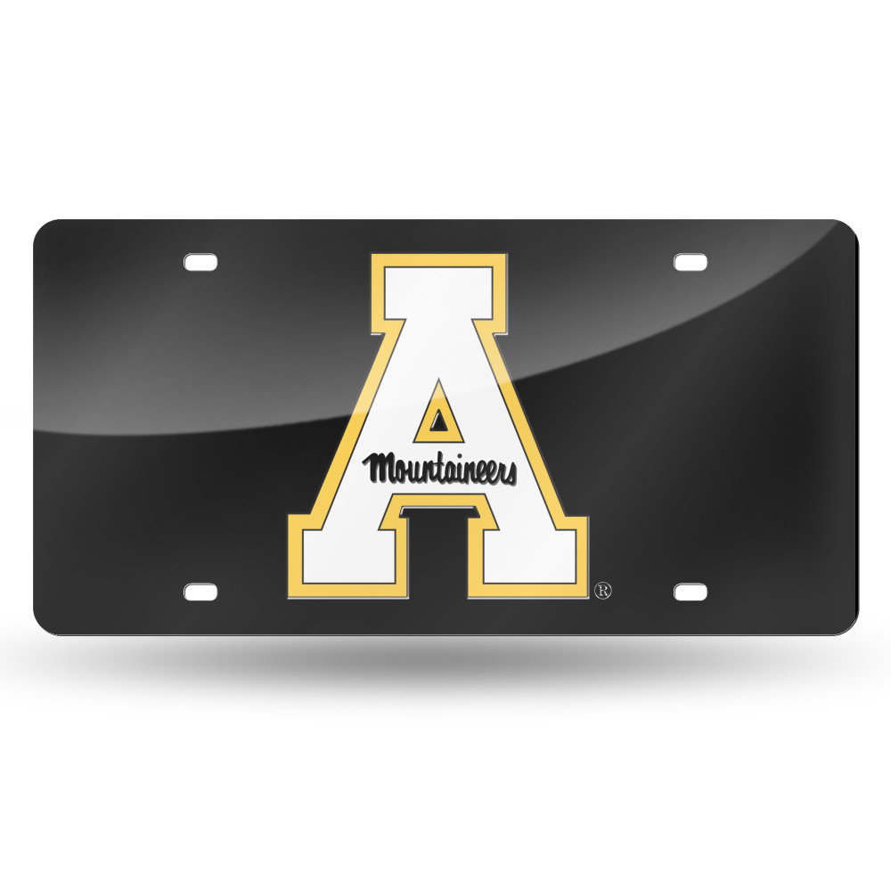 Appalachian State Mountaineers Standard Black Laser Cut Tag  | Rico Industries | LZC130501