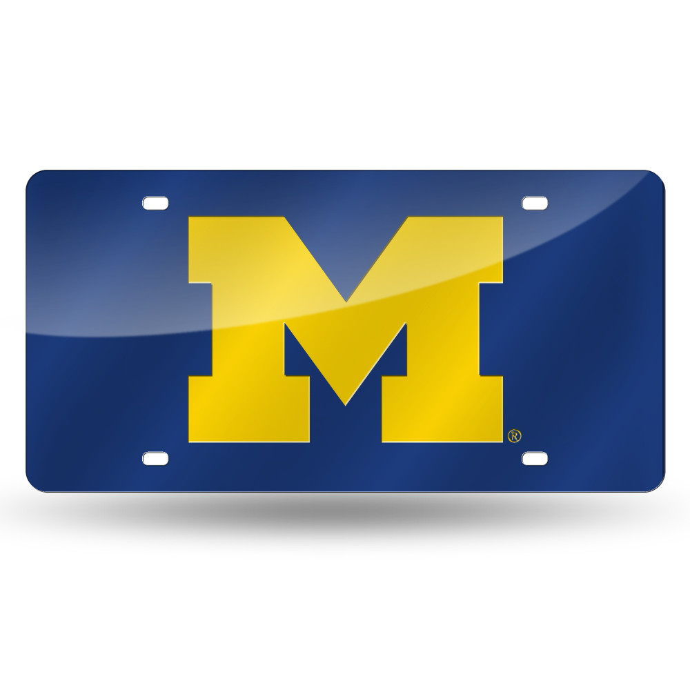 Michigan Wolverines Blue Laser Cut Tag  | Rico Industries | LZC220002