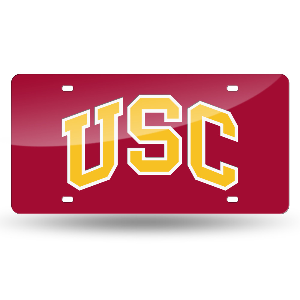 USC Trojans Red Laser Cut Tag  | Rico Industries | LZC290103