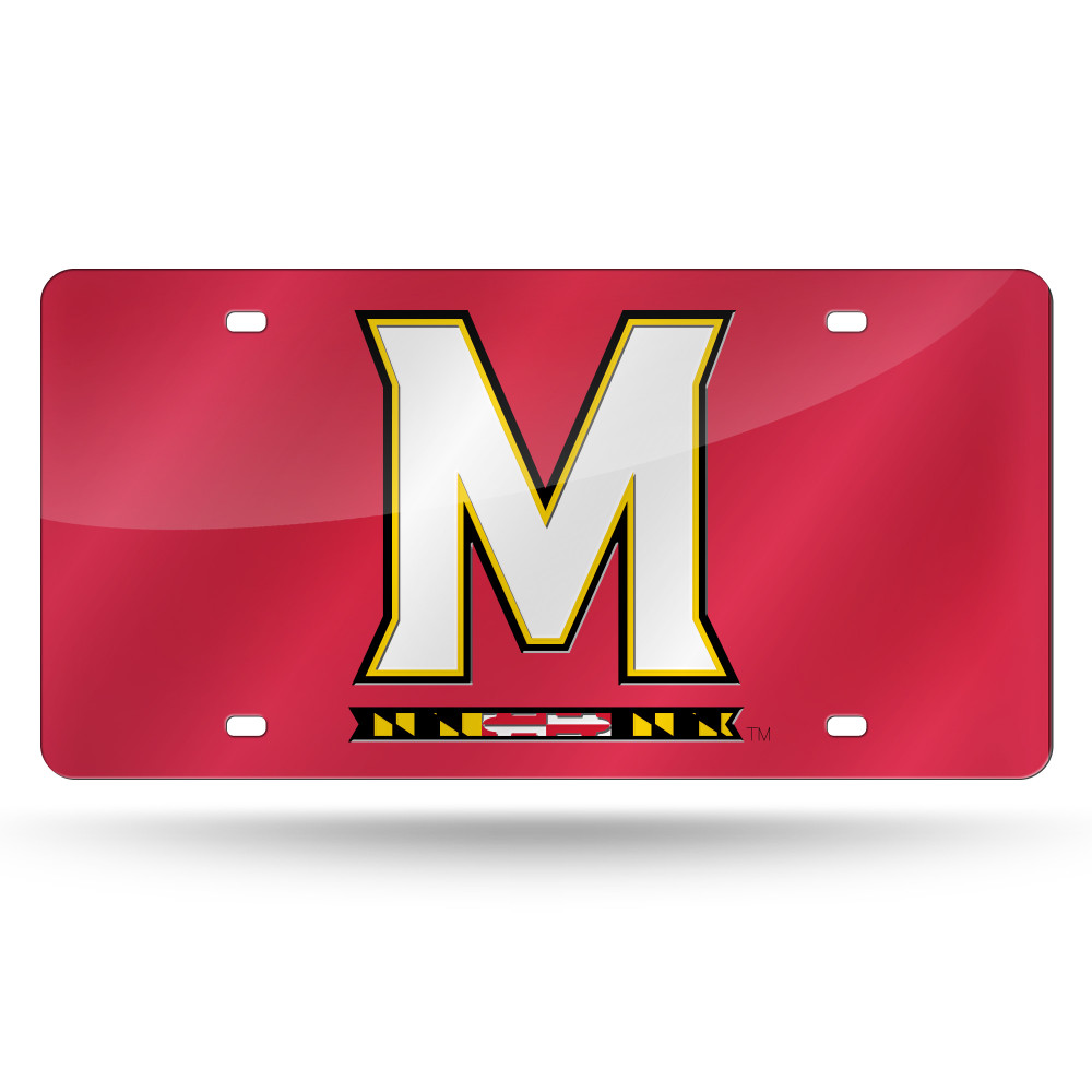 Maryland Terrapins Red Laser Cut Tag  | Rico Industries | LZC320202