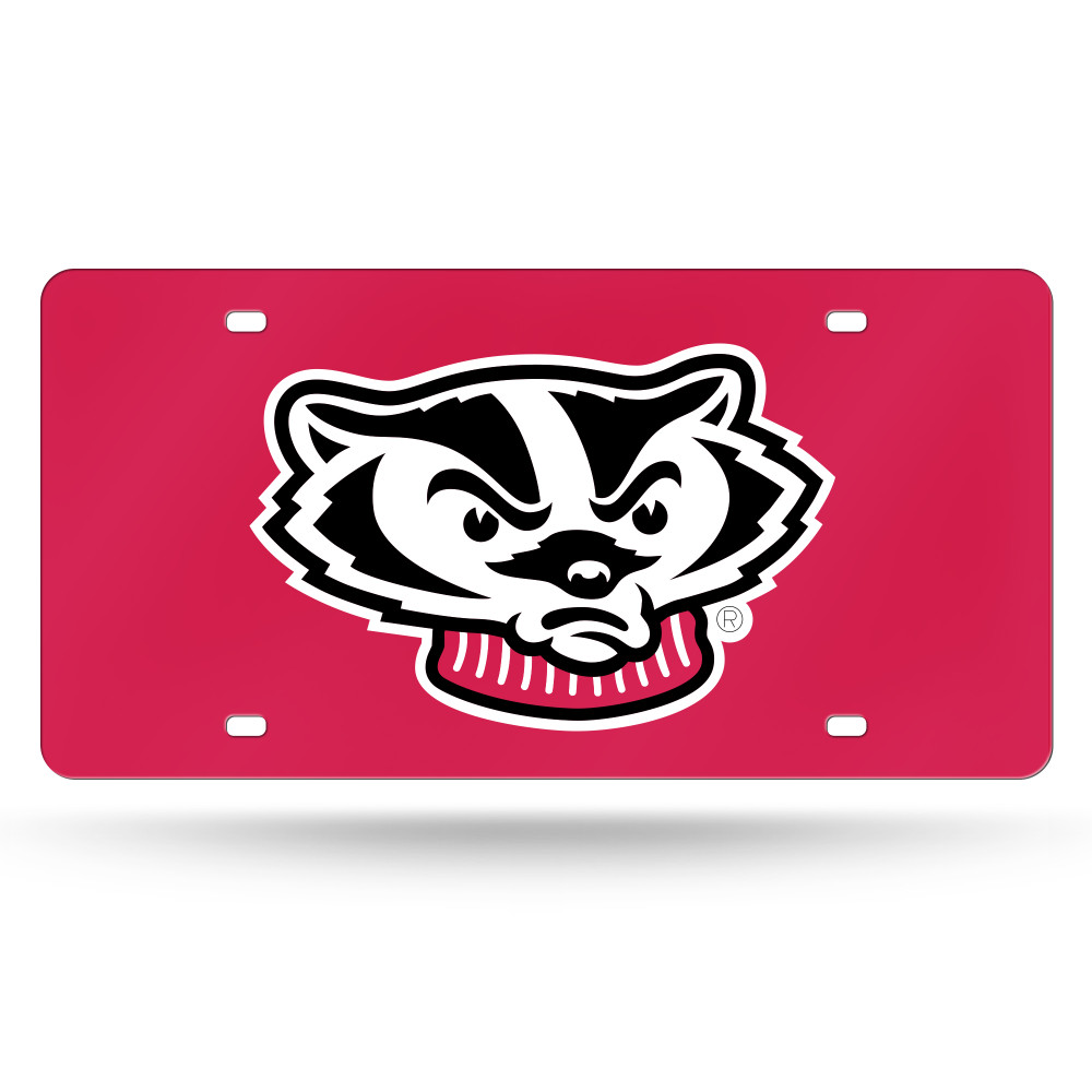 Wisconsin Badgers Standard Red Laser Cut Tag  | Rico Industries | LZC450102