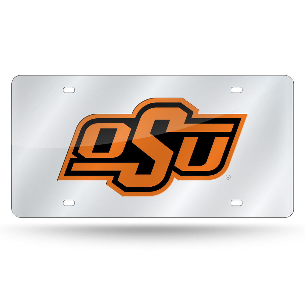 Oklahoma State Cowboys Silver Laser Cut Tag  | Rico Industries | LZS230003