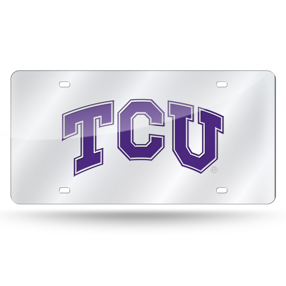 TCU Horned Frogs Silver Laser Cut Tag  | Rico Industries | LZS260502
