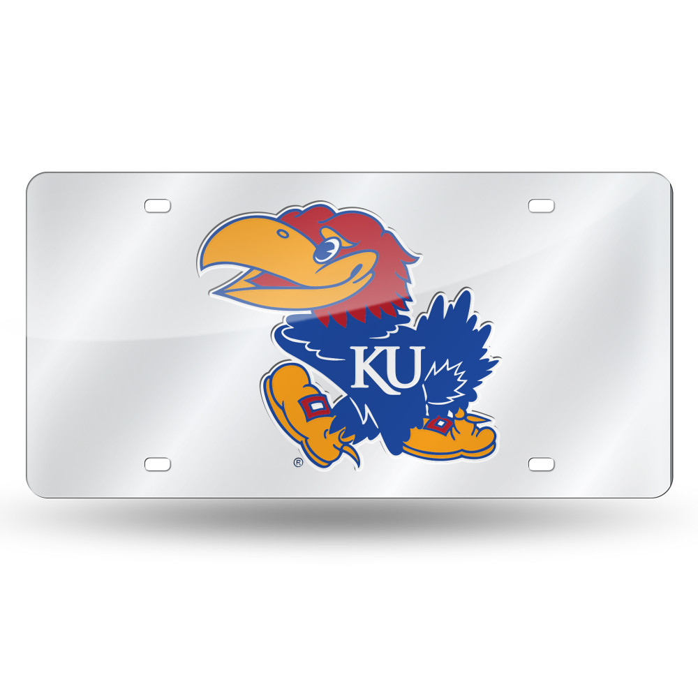 Kansas Jayhawks Silver Silver Laser Cut Tag  | Rico Industries | LZS310101