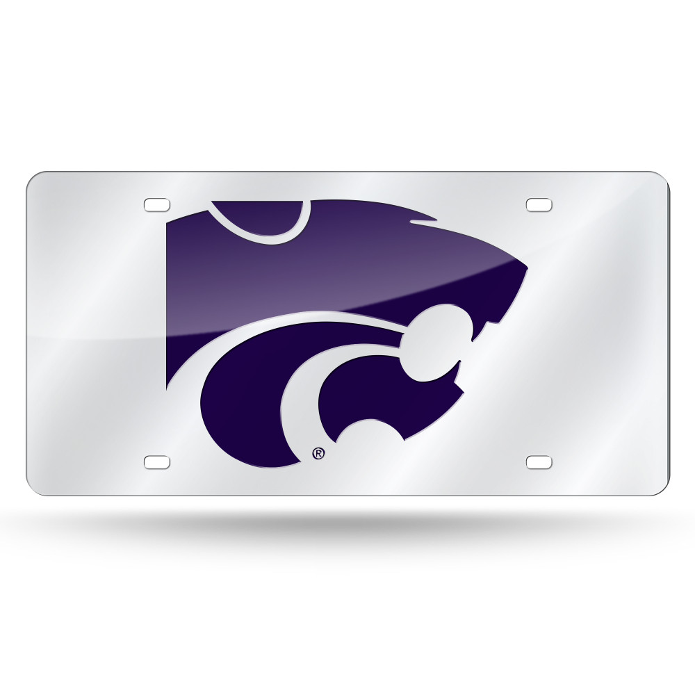 Kansas State Wildcats Silver Laser Cut Tag  | Rico Industries | LZS310202