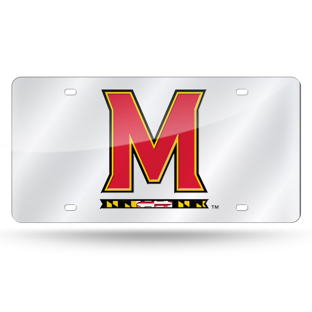 Maryland Terrapins Silver Laser Cut Tag  | Rico Industries | LZS320202