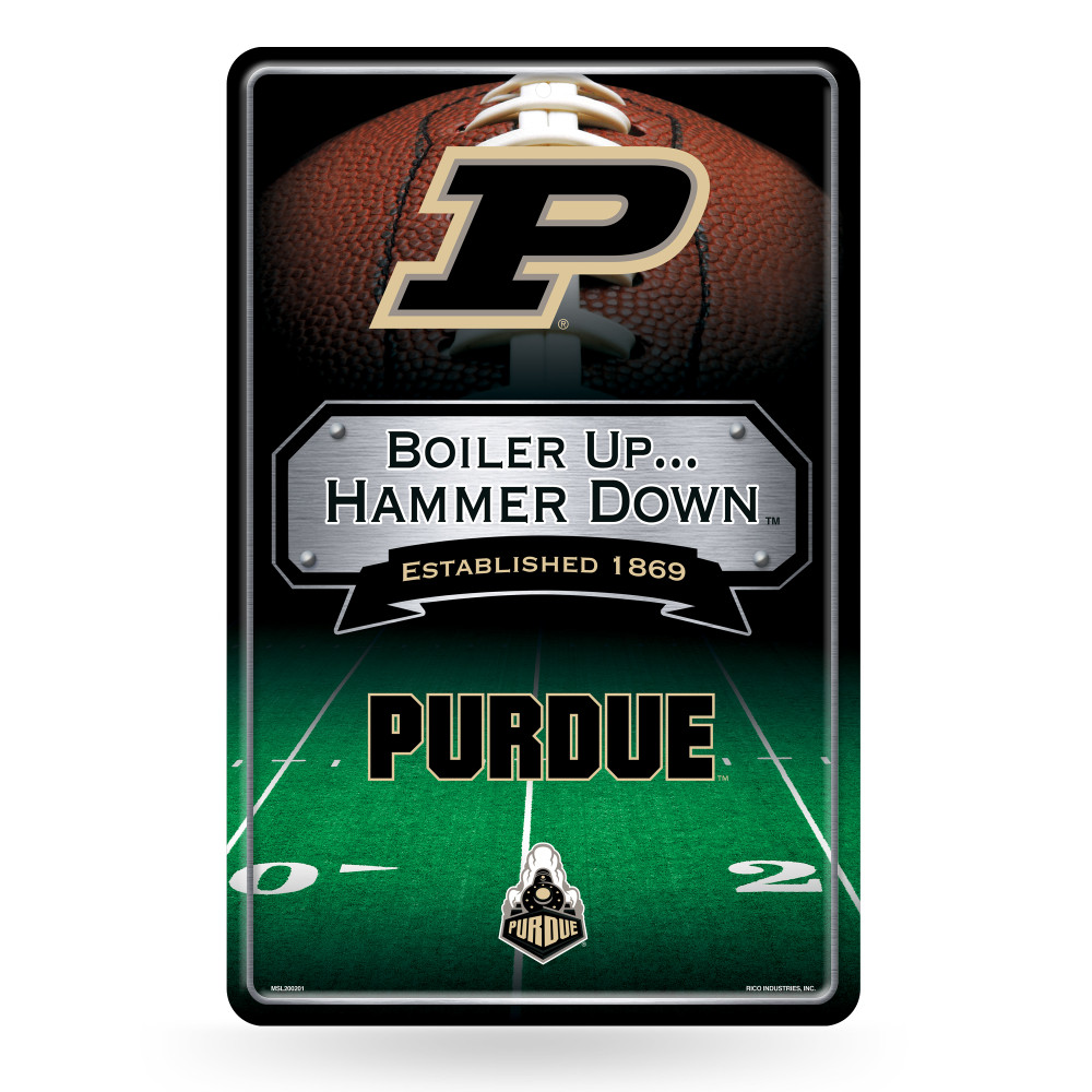 Purdue Boilermakers metal home decor sign | Rico Industries | MSL200201