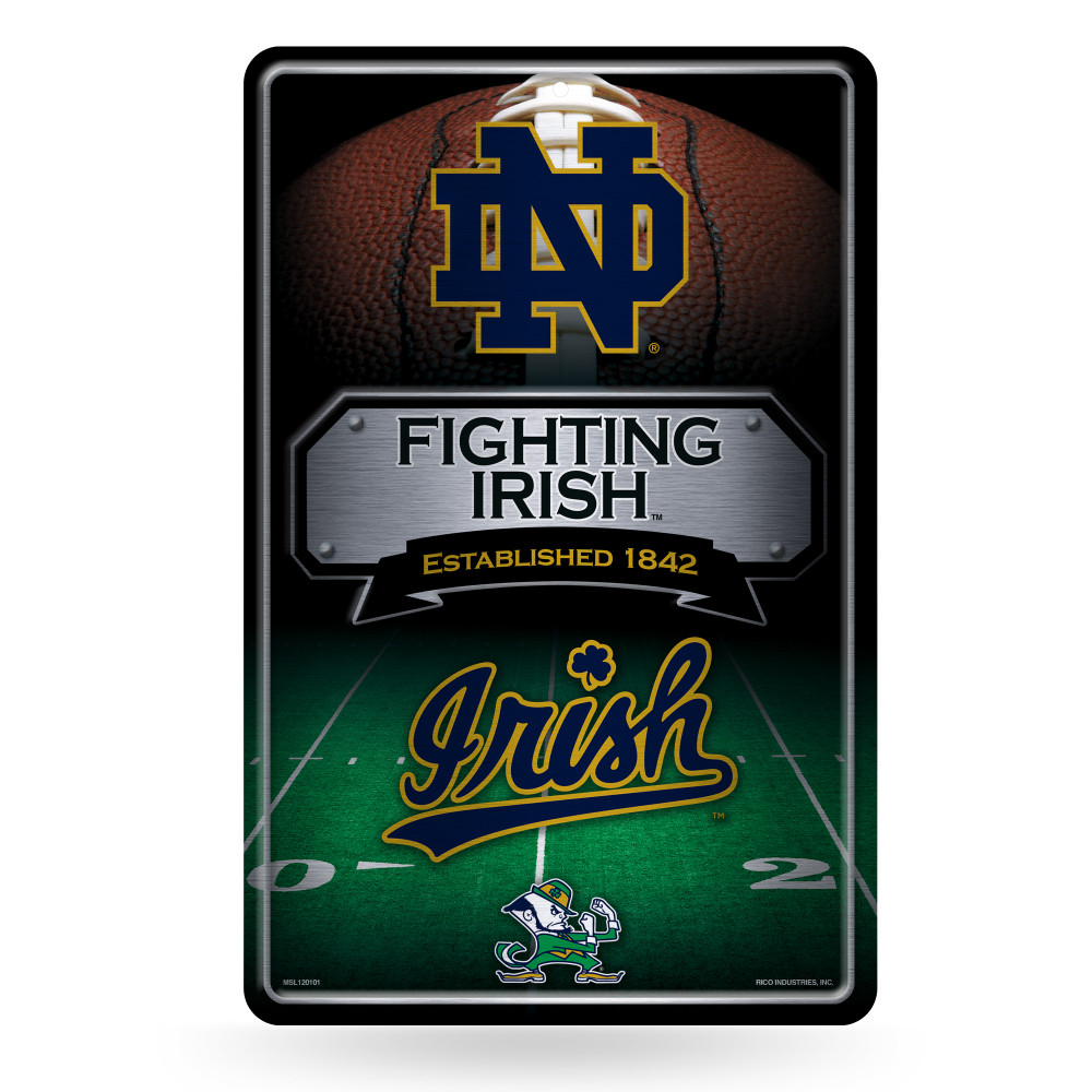 Notre Dame Fighting Irish metal home decor sign | Rico Industries | MSL200301