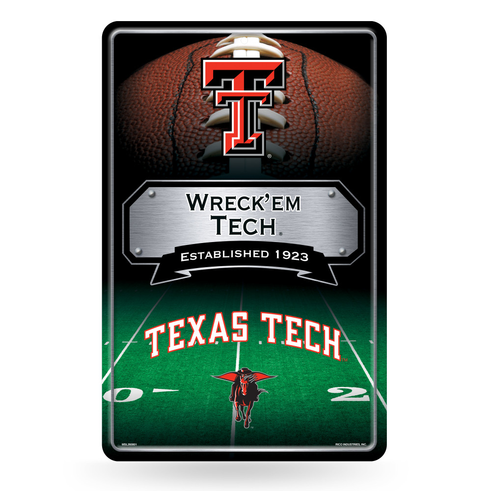 Texas Tech Red Raiders metal home decor sign | Rico Industries | MSL260801