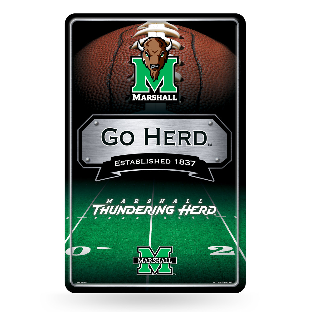 Marshall Thundering Herd metal home decor sign | Rico Industries | MSL280201