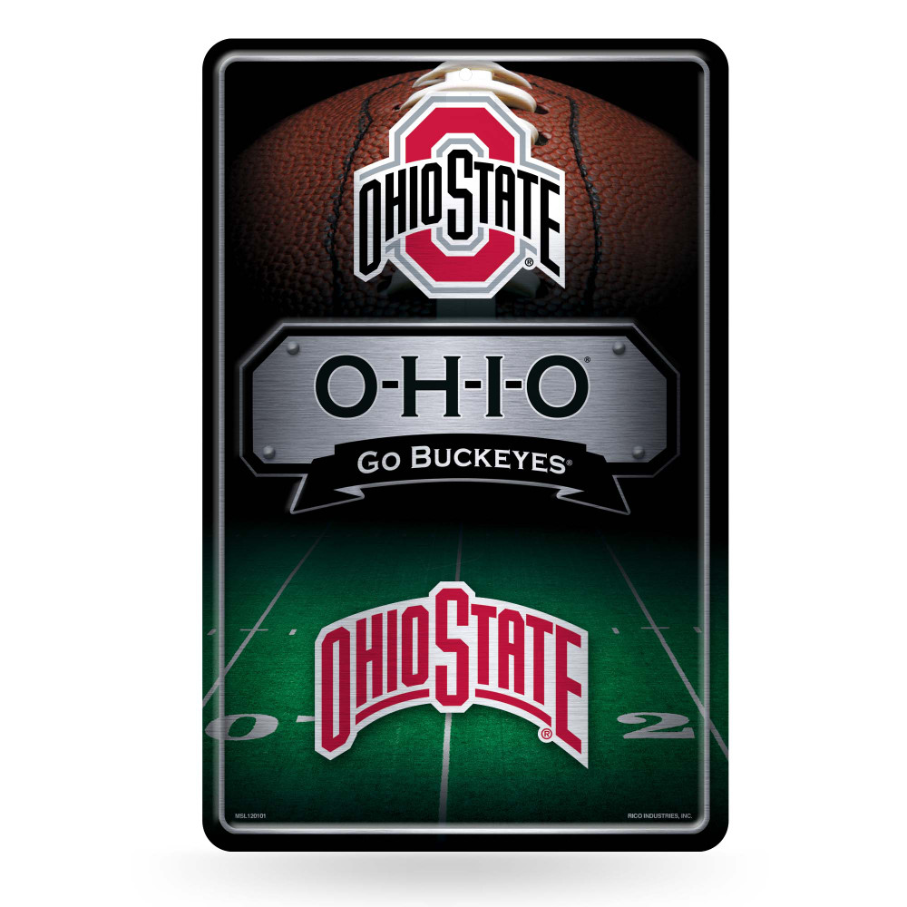 Ohio State Buckeyes metal home decor sign | Rico Industries | MSL300101