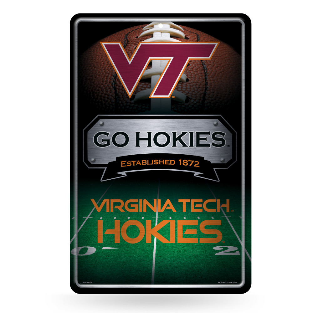 Virginia Tech Hokies metal home decor sign | Rico Industries | MSL340202