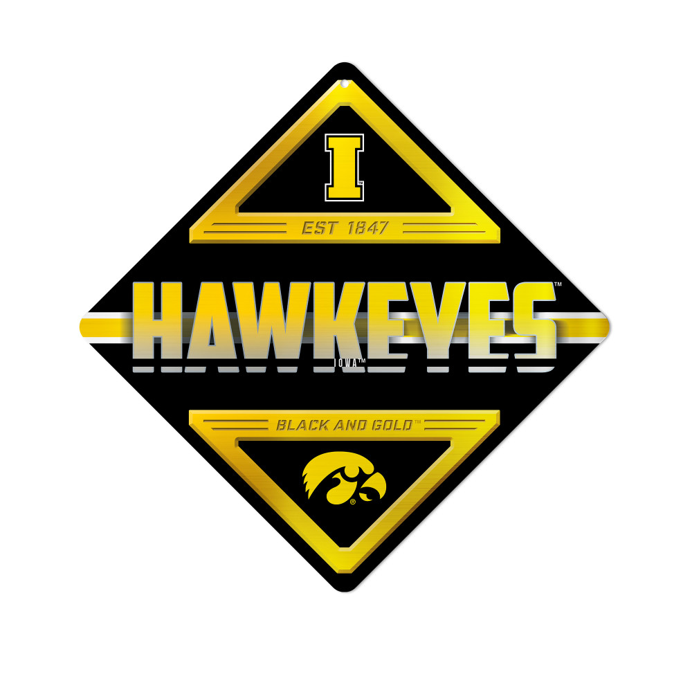 Iowa Hawkeyes Metal Wall Sign | Rico Industries | MXS250101