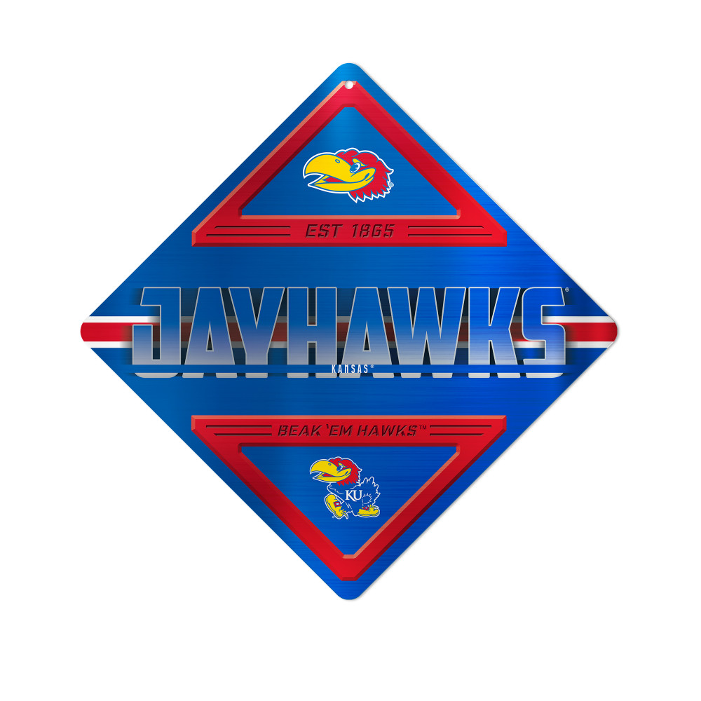 Kansas Jayhawks Metal Wall Sign | Rico Industries | MXS310101