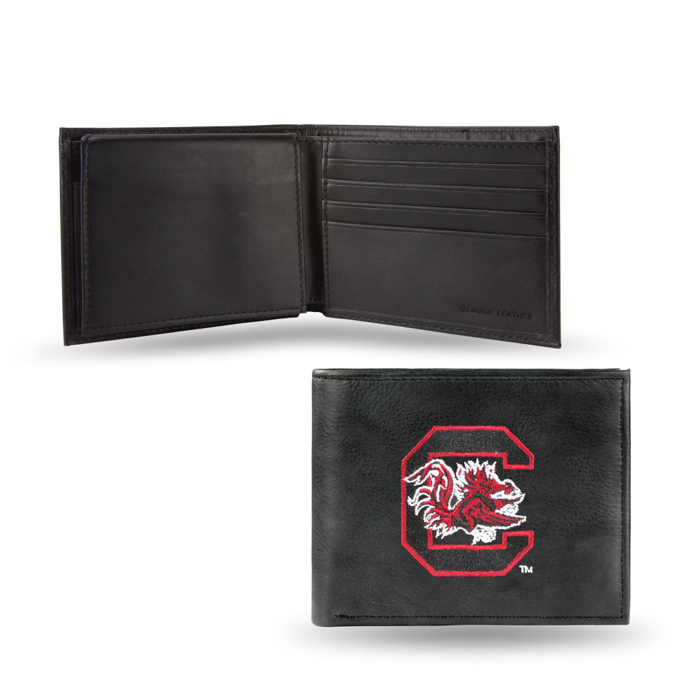 South Carolina Gamecocks Embroidered Genuine Leather Billfold Wallet  | Rico Industries | RBL120101