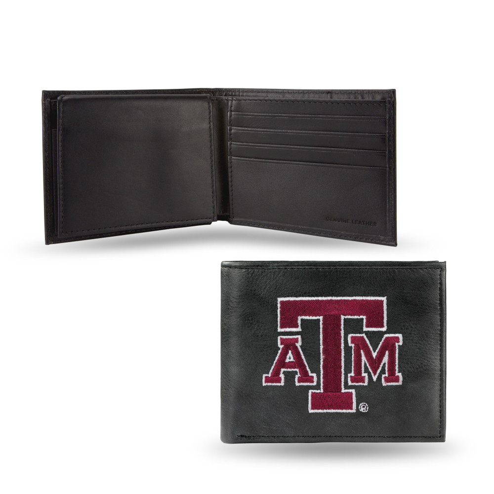 Texas A&M Aggies Embroidered Genuine Leather Billfold Wallet  | Rico Industries | RBL260201