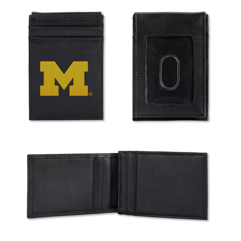 Michigan Wolverines Embroidered Front Pocket Wallet  | Rico Industries | RPW220001