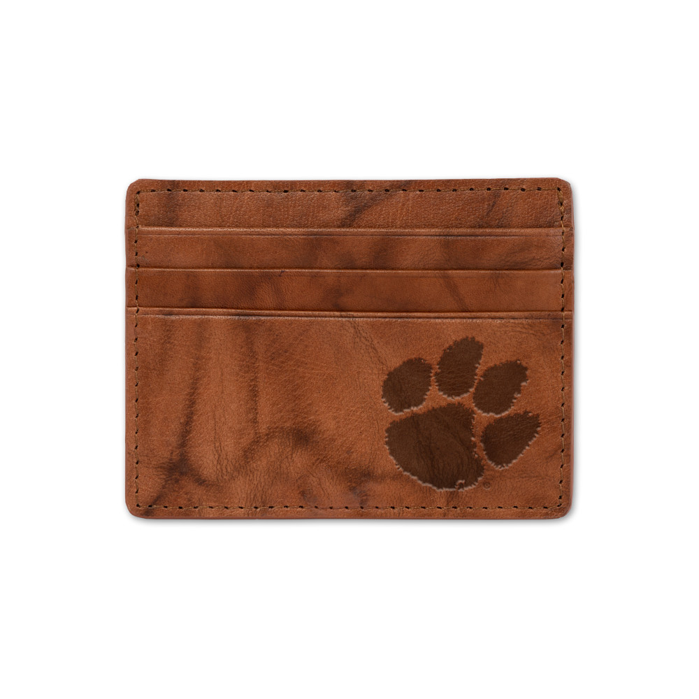 Clemson Tigers Embossed Leather Credit Cart Wallet | Rico Industries | SCC120201