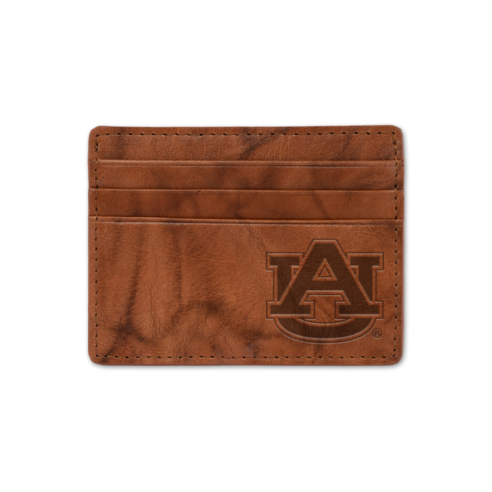 Auburn Tigers Embossed Leather Credit Cart Wallet | Rico Industries | SCC150201