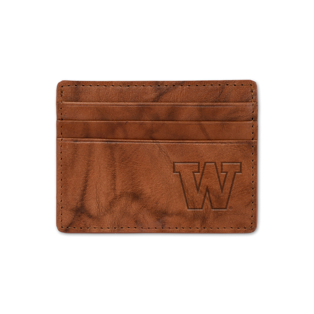 Washington Huskies Embossed Leather Credit Cart Wallet | Rico Industries | SCC490201