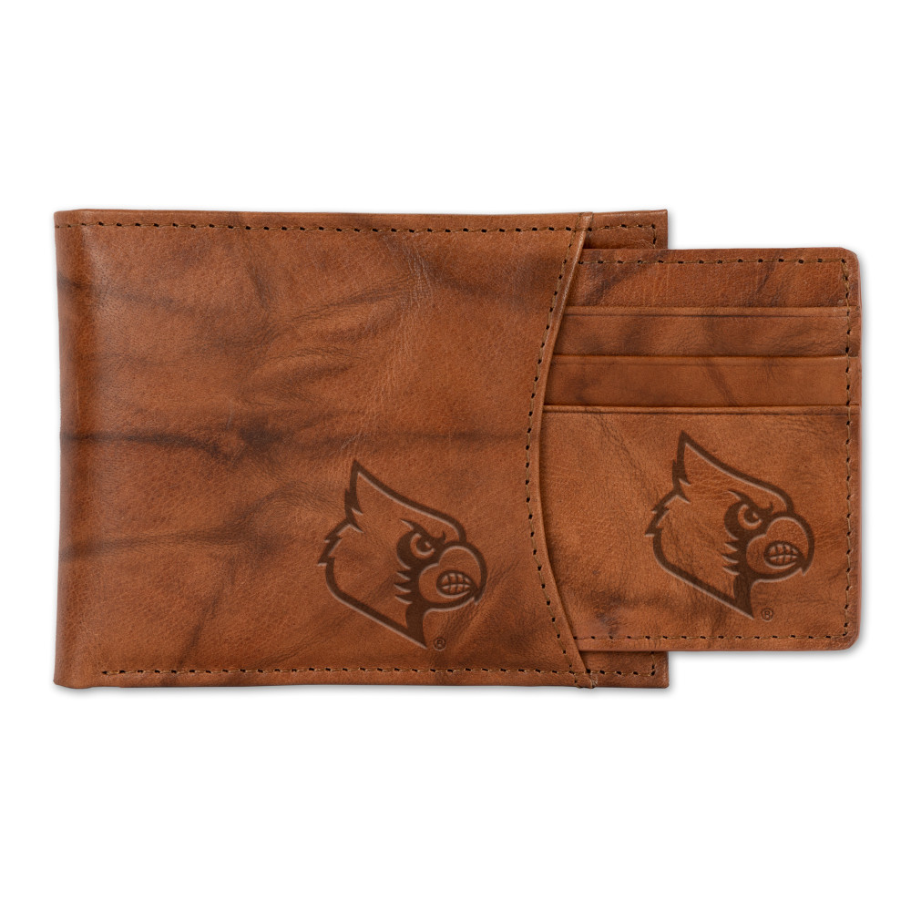 Louisville Cardinals Genuine Leather Slider Wallet  | Rico Industries | SSL190001