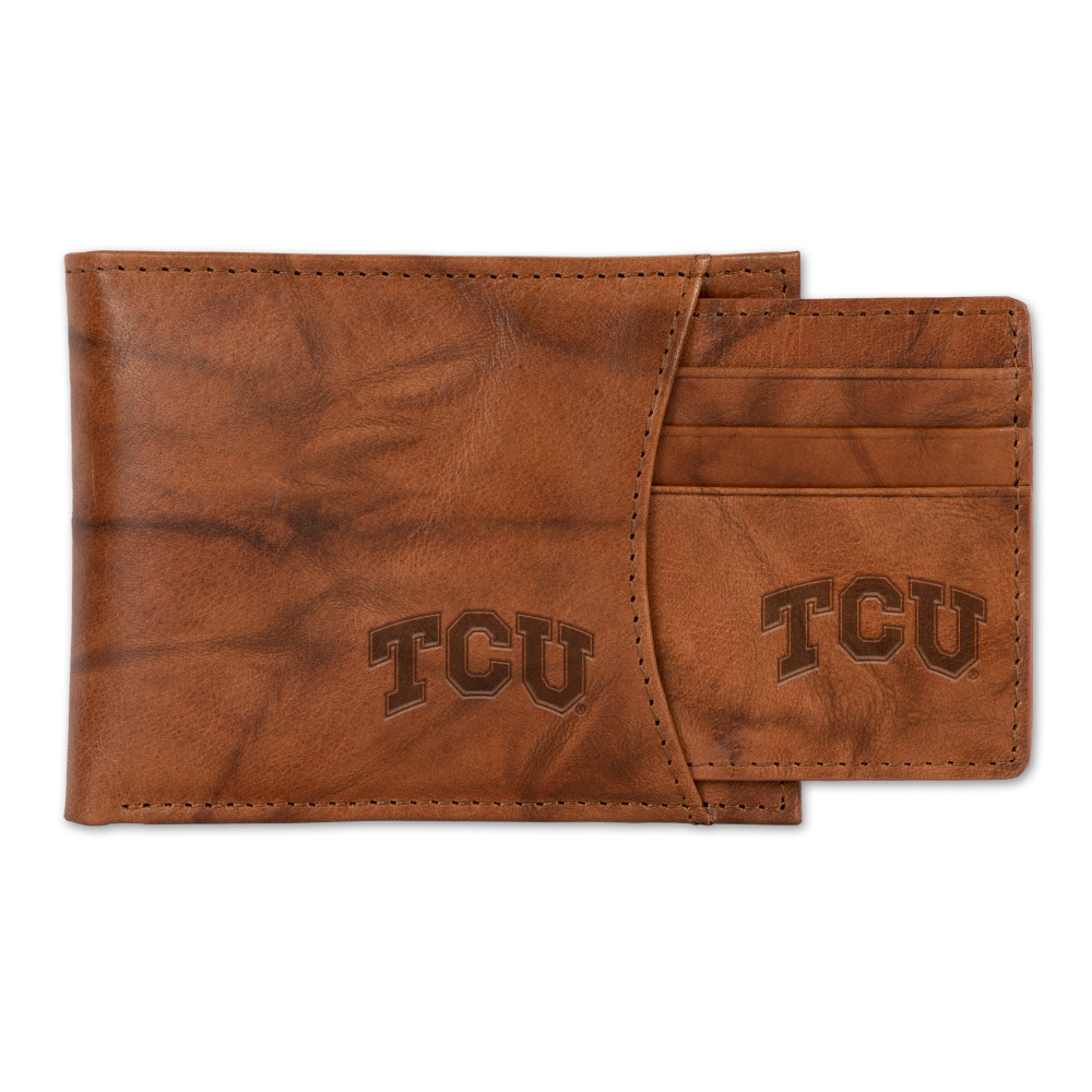 TCU Horned Frogs Genuine Leather Slider Wallet  | Rico Industries | SSL260501