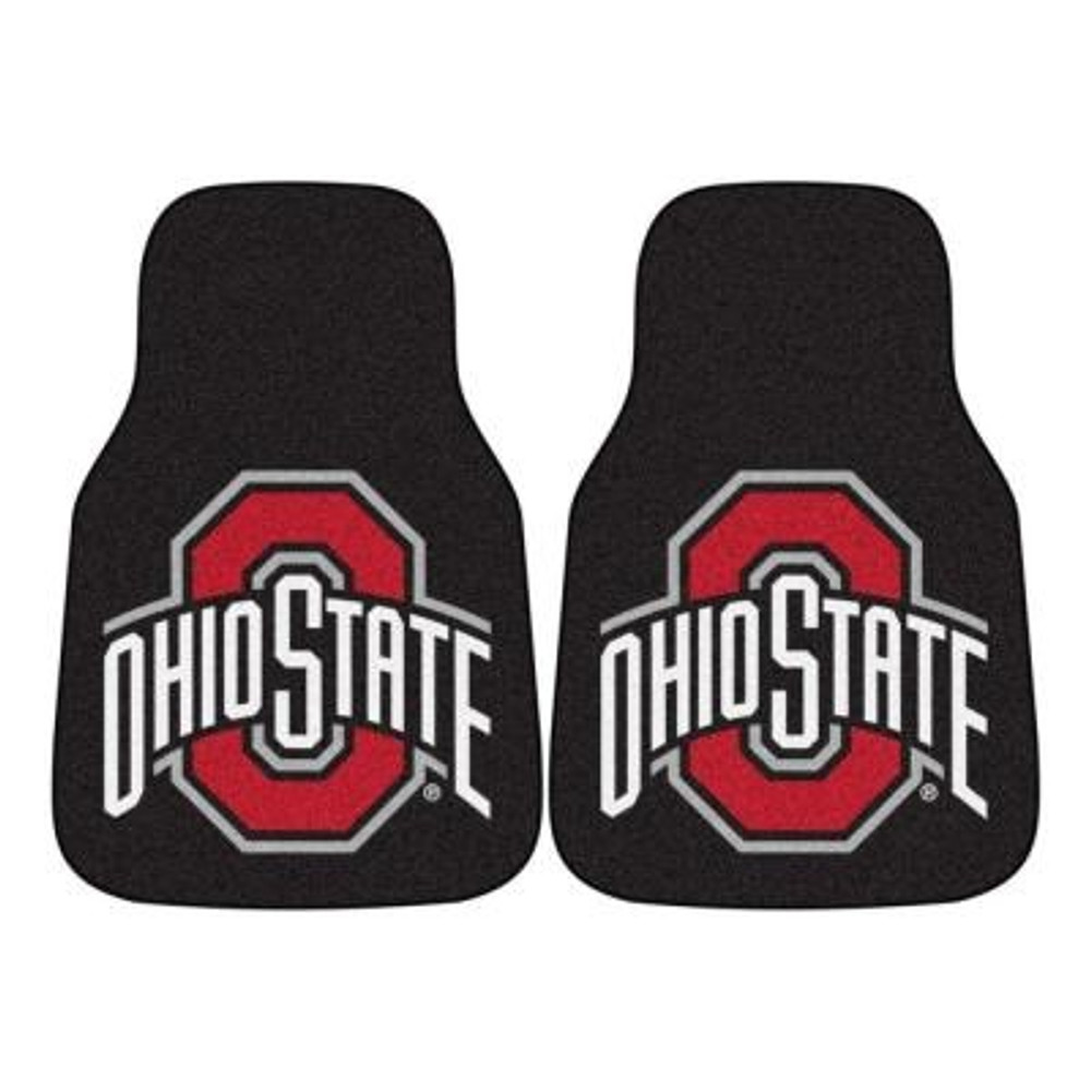 Ohio State Buckeyes 2 Piece Carpet Car Mat Set