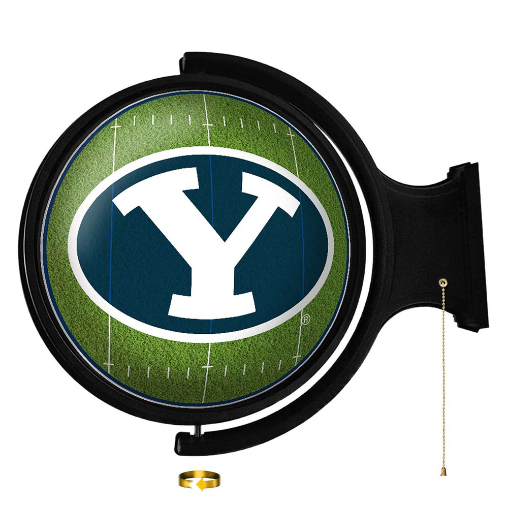 BYU Cougars: On the 50 - Rotating Lighted Wall Sign | The Fan-Brand | NCBYUC-115-22