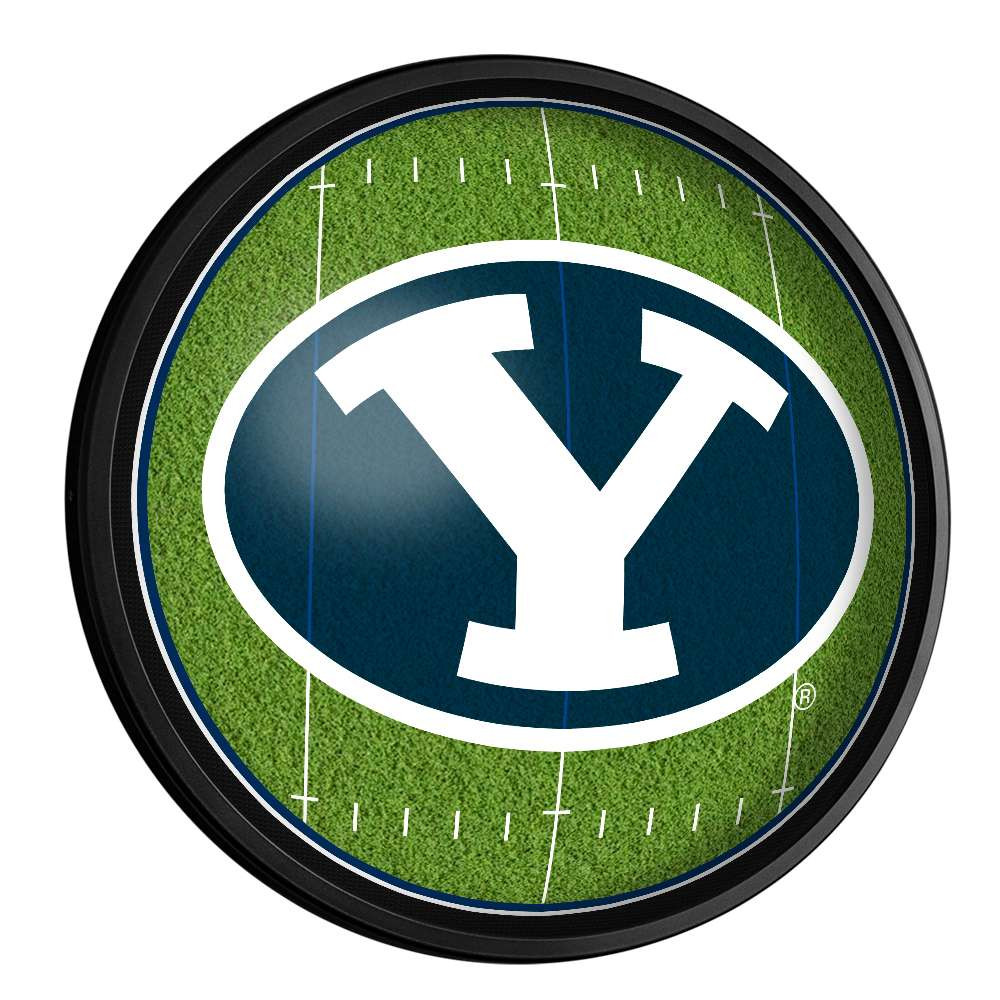 BYU Cougars: On the 50 - Slimline Lighted Wall Sign | The Fan-Brand | NCBYUC-130-22