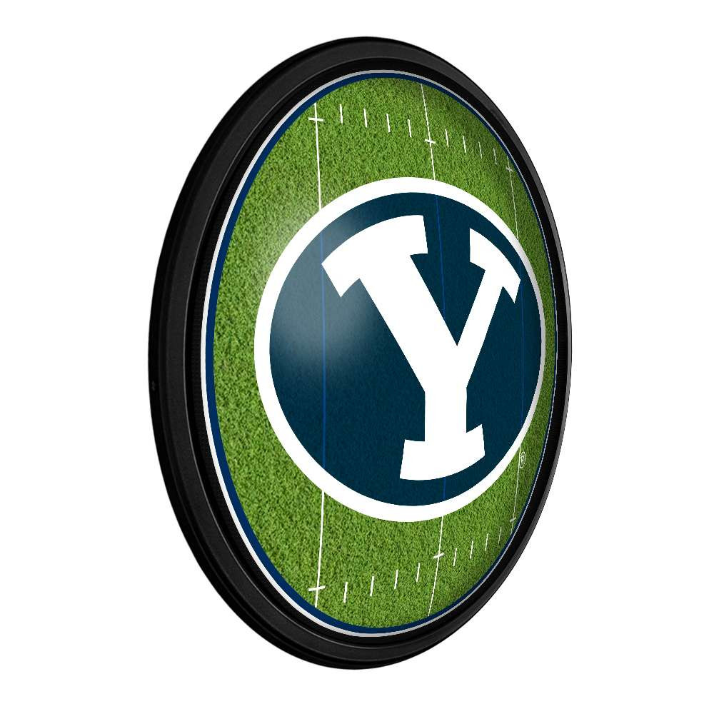 BYU Cougars: On the 50 - Slimline Lighted Wall Sign | The Fan-Brand | NCBYUC-130-22