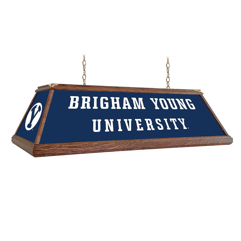 BYU Cougars: Premium Wood Pool Table Light | The Fan-Brand | NCBYUC-330-01