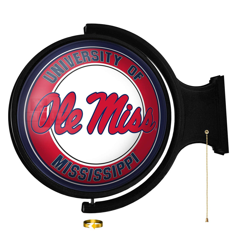 Mississippi Rebels: Original Round Rotating Lighted Wall Sign | The Fan-Brand | NCMISS-115-01