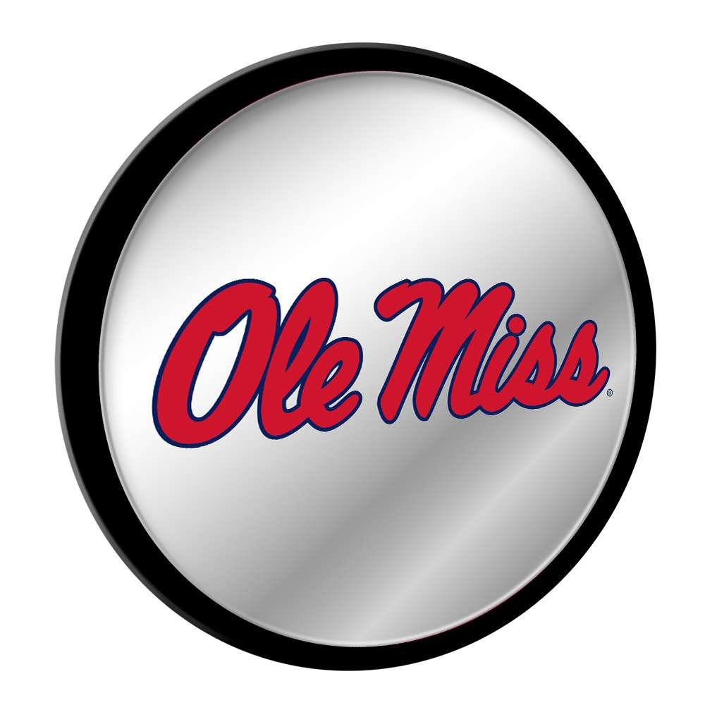 Mississippi Rebels: Modern Disc Mirrored Wall Sign | The Fan-Brand | NCMISS-235-01