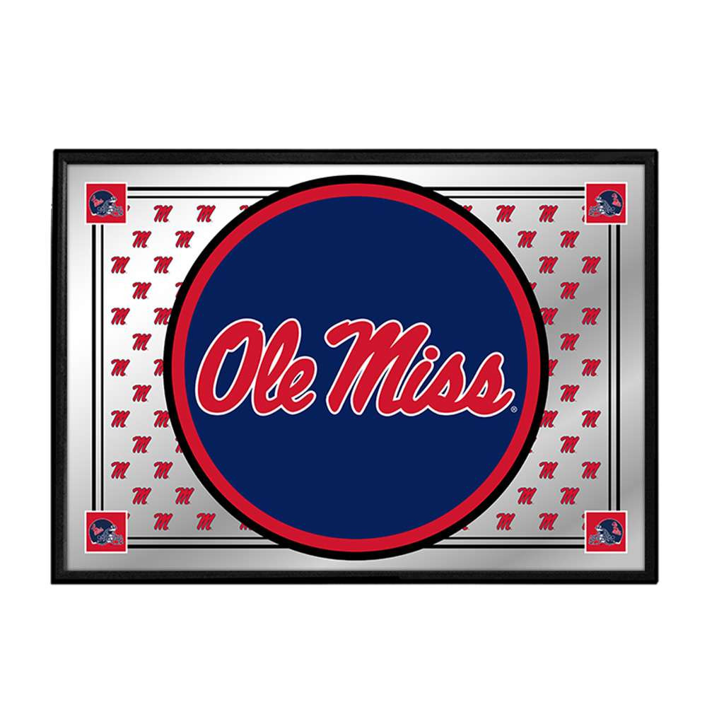 Mississippi Rebels: Team Spirit - Framed Mirrored Wall Sign - Mirrored Background | The Fan-Brand | NCMISS-265-02A